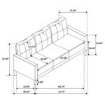 Bowen 3-piece Upholstered Track Arm Tufted Sofa Set - Image 10