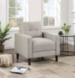 Bowen Upholstered Track Arm Tufted Accent Chair - Image 7