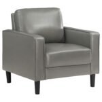 Ruth Fabric Upholstered Track Arm Accent Chair Rust - Image 7