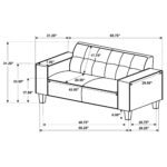 Deerhurst Upholstered Track Arm Tufted Loveseat - Image 5