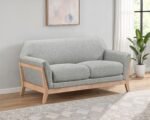 Vaughn 2-piece Fabric Upholstered Flared Arm Sofa Set - Image 8