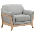 Vaughn 3-piece Fabric Upholstered Flared Arm Sofa Set - Image 7