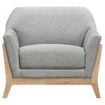Vaughn Fabric Upholstered Flared Arm Accent Chair - Image 3