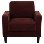 Ruth Fabric Upholstered Track Arm Accent Chair Rust - Image 4