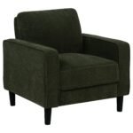 Ruth Fabric Upholstered Track Arm Accent Chair Rust - Image 6