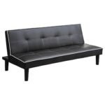 Katrina Upholstered Tufted Convertible Sofa Bed Black - Image 4