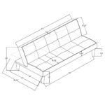 Katrina Upholstered Tufted Convertible Sofa Bed Black - Image 3