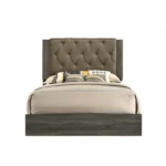 Villa Upholstered Wooden Panel Bedroom Set Grey - Image 2