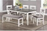 6 Pieces Dining Set (Table+ 4 Chairs +Bench) - Image 2