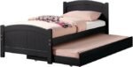 Amazon Twin Platfrom Bed With Trundle Black - Image 2