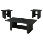 Rodez 3-piece Engineered Wood Coffee Table Set Black Oak - Image 2
