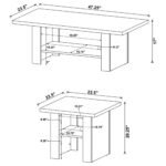 Rodez 3-piece Engineered Wood Coffee Table Set Black Oak - Image 4