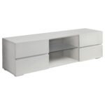 Galvin 4-drawer Wood 55-inch TV Stand White High Gloss - Image 2
