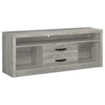 Burke 3-piece 59-inch TV Entertainment Center Grey Driftwood - Image 3