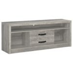 Burke 2-drawer Engineered Wood 59-inch TV Stand Grey Driftwood - Image 5