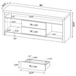 Burke 2-drawer Engineered Wood 59-inch TV Stand Grey Driftwood - Image 4