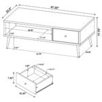 Welsh 2-piece Coffee and End Table Set oak - Image 8