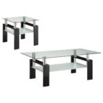 Dyer 2-piece Rectangular Coffee and End Table Set Black - Image 2