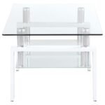 Dyer 2-piece Rectangular Coffee and End Table Set White - Image 2