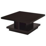 Reston 2-piece Square Coffee and End Table Set Dark Brown - Image 3