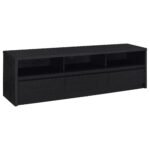 Rutland 78-inch 3-drawer TV Stand Media Console Black - Image 2