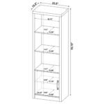 Burke 3-shelf Engineered Wood Media Tower Grey Driftwood - Image 4