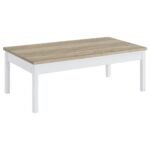 Stacie 3-piece Coffee Table Set Distressed Pine and White - Image 3