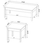 Stacie 3-piece Coffee Table Set Distressed Pine and White - Image 4