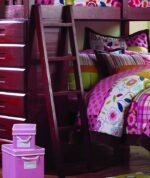 Twin Over Full Loft With With Ladder, 6 Drawers, Shelves Dark Brown - Image 4