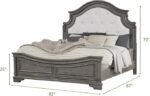Selena Upholstered Wooden Panel Bedroom Set Grey - Image 2
