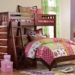 Twin Over Full Loft With With Ladder, 6 Drawers, Shelves Dark Brown