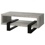 Dinard Engineered Wood Coffee Table Grey Driftwood - Image 2