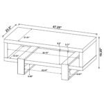 Dinard Engineered Wood Coffee Table Grey Driftwood - Image 4
