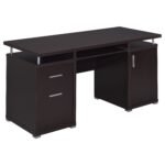 Tracy 55-inch 2-drawer Office Computer Desk Dark Brown - Image 2