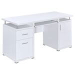 Tracy 55-inch 2-drawer Office Computer Desk White - Image 2
