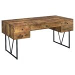Analiese 63-inch 4-drawer Writing Desk Oak - Image 2
