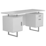 Lawtey 60-inch 2-drawer Computer Desk White - Image 2