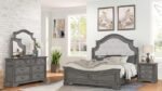 Selena Upholstered Wooden Panel Bedroom Set Grey - Image 3