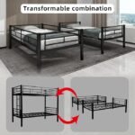 Dos Hermanos Metal Bunk Bed Color Silver & Black - Image 4
