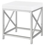 Eliza Vanity Set with Lighting & Stool White and Chrome - Image 6