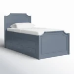 Twin Platfrom Bed With Trundle 3 Drawers Grey - Image 5