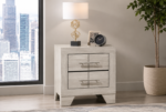 Trenton 2-drawer Nightstand Bedside Table Beige