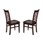 SIMON 7-Pieces Wooden Dining Set Grey & Brown - Image 5