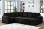 Divine Black Upholstered Sectional for Living Room - Image 3