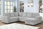Divine Sectional – Modern Grey Fabric Sofa