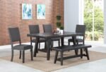 Arizona 6-Pieces Dining Set (Bench + 4Chairs + Table) - Image 2