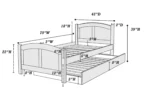 Amazon Twin Platfrom Bed With Trundle White - Image 3
