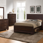 Kauffman Wooden Storage Bedroom Set Washed Taupe & Dark Cocoa