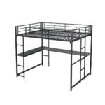Cybill Metal Full Loft Bed Silver - Image 3