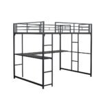 Cybill Metal Full Loft Bed Silver - Image 2